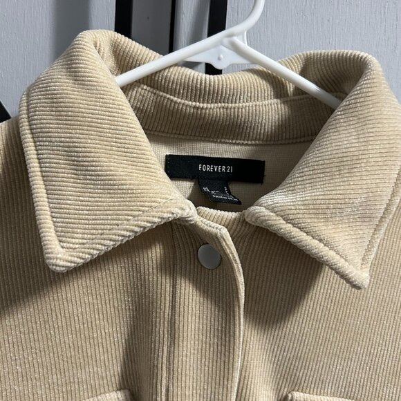 Forever 21 Tan/Beige Corduroy Shacket Women's Size S - Picture 2 of 8